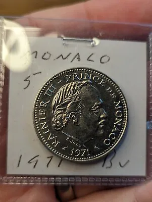 1971 Monaco 5 Franc Coin - #B190 • $25