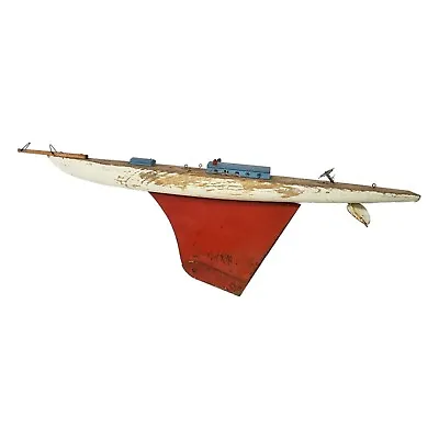 Vintage Seaworthy Wooden Pond Sail Boat Model Ship • $349.95