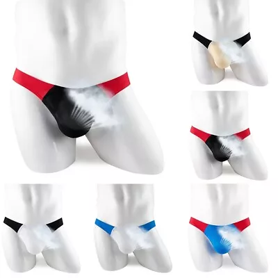 Sexy Men's Lingerie U Convex Codpiece G String Thongs Anti Hemming Pants • £5.68