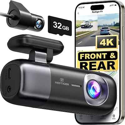 Dash Cam 4K Front And Rear 1080P WiFi GPS Car Camera With Free 32GB SD Card • $269.99