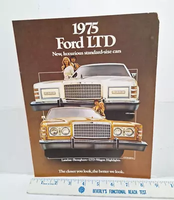 Vintage 1975 Ford Ltd Advertising Dealer Sales Brochure 11 Pages • $3.50