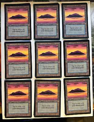 Magic MTG Beta 9x LOT Island (Ver 3) Light Play.  Excellent Condition See Pics! • $86