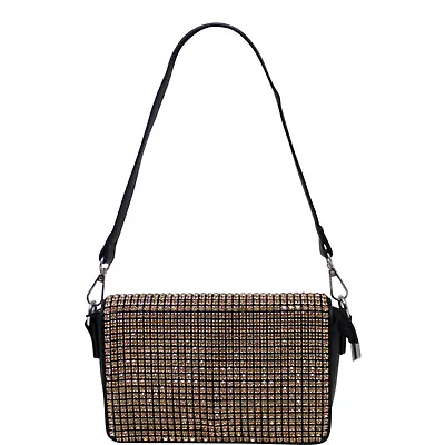 £22.89 • Buy Diamante Sparkle Crossbody Chain Strap Bag Women Pom Party Nightout Handbag 2145
