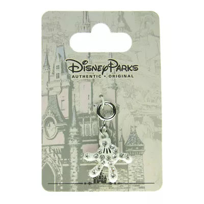 Disney Parks Mickey's 3D Glove Silver Charm Crystal Encrusted Dangle • $18.95