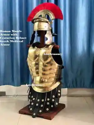 Roman Muscle Armor Cuirass With Centurion Helmet Greek Medieval Armour Fantasy • $229