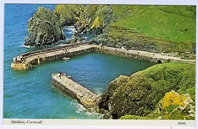 1960s Harvey Barton Postcard Mullion Cove Harbour Porth Mellin Cornwall Unposted • £2.49