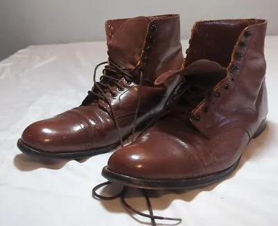 Vintage Stacy Adams Men's Casual Boots Brown Leather Size 10.5D • $49.72