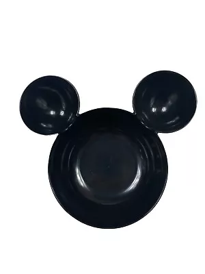 Zak! Designs Disney Mickey Mouse Head Chip Dip Bowl Black Plastic Serving Ears • $25