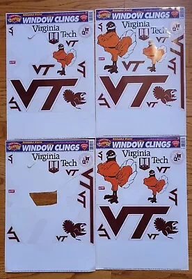 4 Virginia Tech Window Clings~Car Glass Wall Cornhole-Reusable~11  X 17 -Partial • $9.95