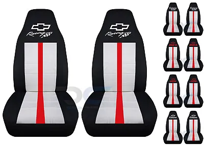 Fits Chevrolet Camaro  Front Car Seat Covers Blk-white W/bowtie+camaro/SS/RS... • $84.99