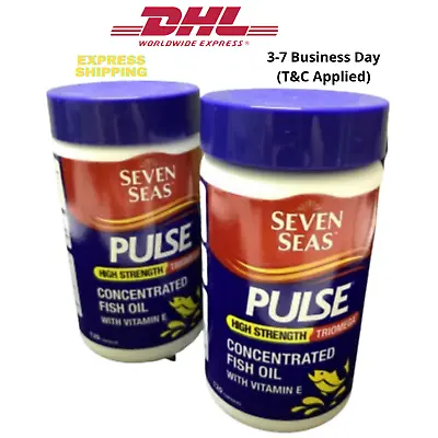 $66.03 • Buy 2 X SEVEN SEAS Pulse High Strength Triomega Fish Oil With Vitamin E 120'S DHL 