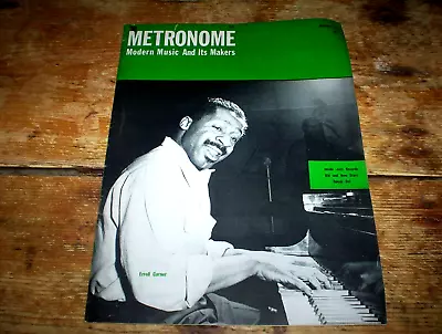 1955 METRONOME Jazz Magazine ERROLL GARNER Cover W/ EARL HINES Turk Murphy Vg+ • $39.95