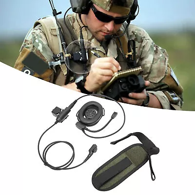 Motorcycle Unilateral Headset U94 PTT Military Heavy Duty Headset For Hytera RHS • £7.61