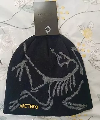 Arcteryx Bird Head Black Toque Beanie Orca Black Merino Wool Hat Winter • $28.99