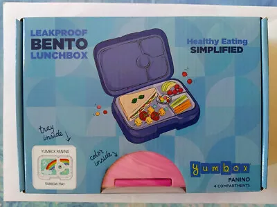 $55 • Buy Best Quality Leakproof Lunchbox Yumbox Panino Rainbow Tray Pink AU Seller
