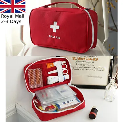 First Aid Kit Bag Emergency Medical Survival Treatment Rescue Empty Box Case • £3.89