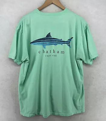 CHATHAM CAPE COD Shirt Mens XL Mass MA Short Sleeve Cotton Green • $11.99