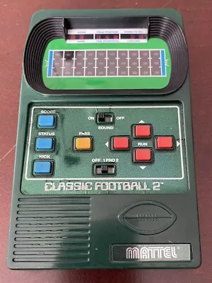 Mattel Classic Football 2 Handheld Electronic Video Game 2002 Tested EXCELLENT • $37.50