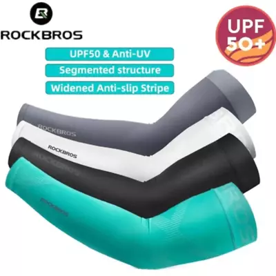 ROCKBROS Sports Arm Covers Breathable Quick Dry UV Protection Cycling Sleeves • $11.88