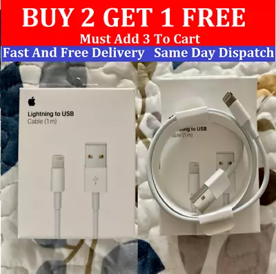 Genuine IPhone Charger Fast For Apple Cable USB Lead 6 7 8 X XS XR 11 Pro Max UK • £2.77