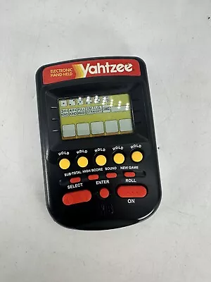 VINTAGE 1995 Yahtzee Electronic Handheld Game Milton Bradley MB Tested Works • $19.99