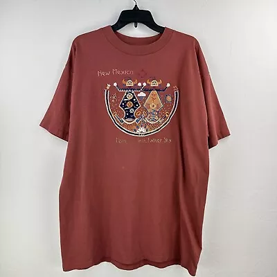 Vtg H.L. Miller New Mexico T-shirt Mens XL MOTHER EARTH FATHER SKY KACHINA Dream • $26.89