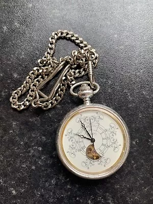 Pocket Watch - Heritage Gentry Mechanical Of Rope Skeleton Back - Good Condition • £14.99