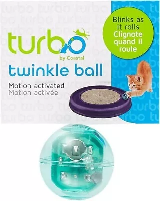 Turbo Twinkle Assorted Motion Activated Rolling Ball Cat Toy • $8.95