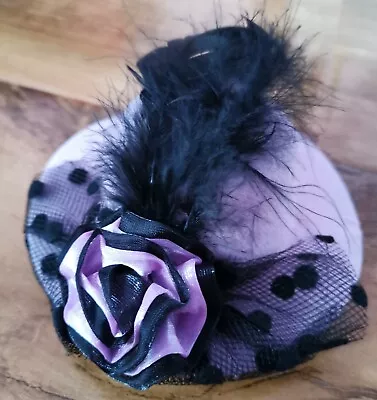 Pink Mini Top Hat Fascinator Base Hen Party Play Hat Fancy Dress Hair Clip • £1.99