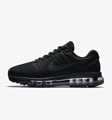 Nike Air Max 2017 Triple Black Men's Sneakers Free Shipping • $146.99