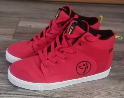 Women's ZUMBA Street Fresh Red High Top Sneakers UK Size 5.5 EU 38.5 BNWOB • £49.99