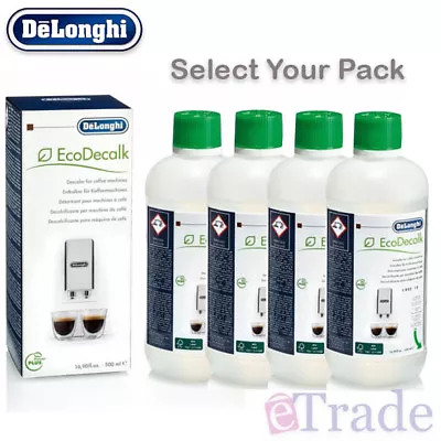 $59.90 • Buy GENUINE DeLonghi Descaler Cleaner Espresso Coffee Machine In 500ml - EcoDecalk