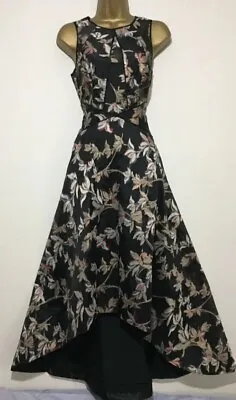 £65 • Buy Stunning Coast Black Floral Print Long Evening Occasion Maxi Dress Size 14 /12