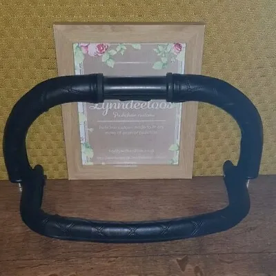 Icandy Peach Handle Bar & 1 Bumper COVERS Black Quilted Brown Tan Pink Grey Teal • £23