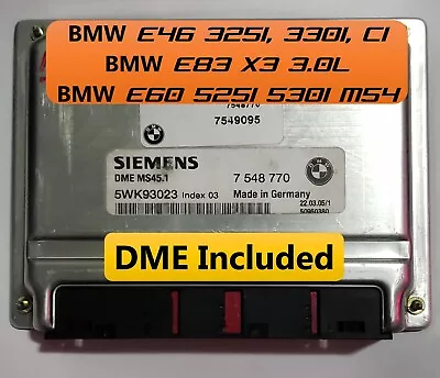 BMW E46 E83 Z4 Siemens MS45.1 EWS Immobilizer Delete (Standalone DME Included) • $269.99