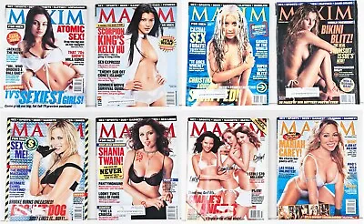 Lot Of 8 Issues - MAXIM Magazine: 2002-2003 Magazines • $12.95