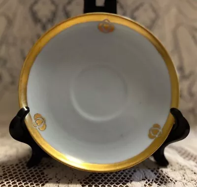 Vintage H & C. Selb Bavaria Blue And Gold Saucer Beautiful! Excellent Condition! • $12