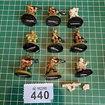 Warhammer 40k Vintage 9 Metal Imperial Guard Cadian Troops Squad (no Sgt) GW 90s • $62.16