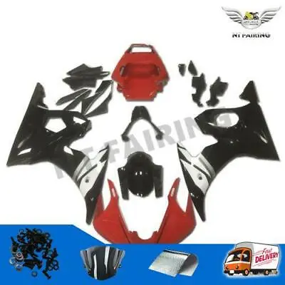 $479.99 • Buy Fairing Injection Black White Red Plastic Kit Fit For Yamaha 2003-2005 YZF R6 