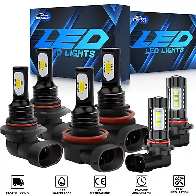 For Ford F-150 2015-2019 6x LED Headlight Hi/Lo +Fog Light Bulbs Combo Kit 6000K • $35.99