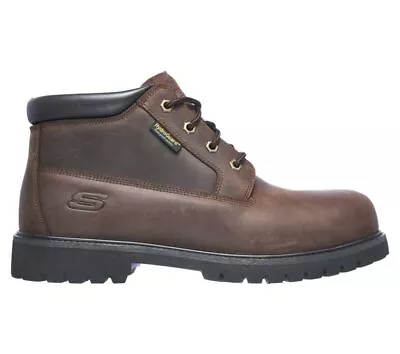 Skechers Men's Trevok Steel Toe Work Boots Waterproof Leather 200004/cdb • $29.99