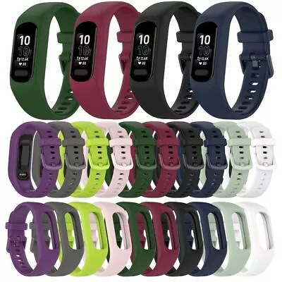 Silicone Strap Wrist Watchband Metal Buckle Watch Band For Garmin Vivosmart 5 • $11.16