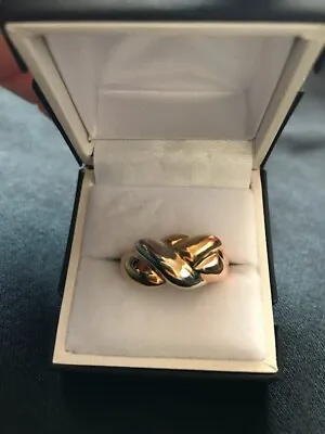 £500 • Buy Vintage 18ct 18k (750) Tri-colour Gold Ring 19 MM R½ Well Preserved 5.32g