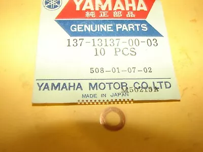 NOS GENUINE Yamaha 137-13137-00-03 Plunger Shim  FAST SHIPPING DT RD MX RZ OEM • $5.89
