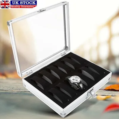 £15.58 • Buy 12 Slot Watch Box For Men Luxury Display Case Organizer Jewelry Storage Holder