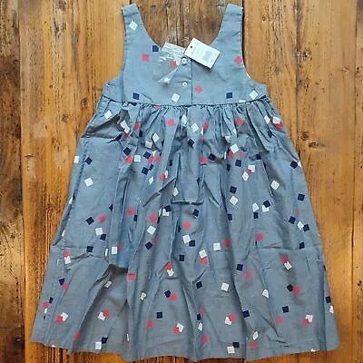 Girl's Lacoste Printed Blue Sleeveless Dress Size 8 (128 Cm/51 Inches) • £25