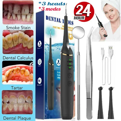 £17.95 • Buy Electric Sonic Dental Scaler Tartar Plaque Calculus Remover Teeth Stains Cleaner