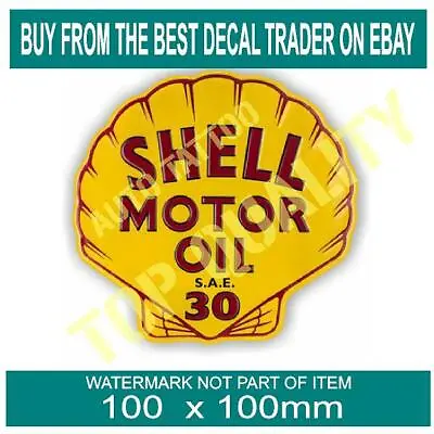 VINTAGE SHELL GASOLINE OIL Decal Sticker Vintage Retro Man Cave Hot Rod Stickers • $3.59