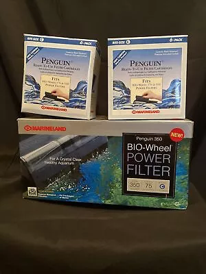 Marineland PF0350B 350GPH Penguin Power Filter + 2x Size C Filter 6 Packs New • $80