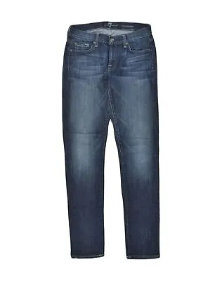 7 FOR ALL MANKIND Womens Slim Jeans W28 L33  Blue Cotton AG63 • £16.50